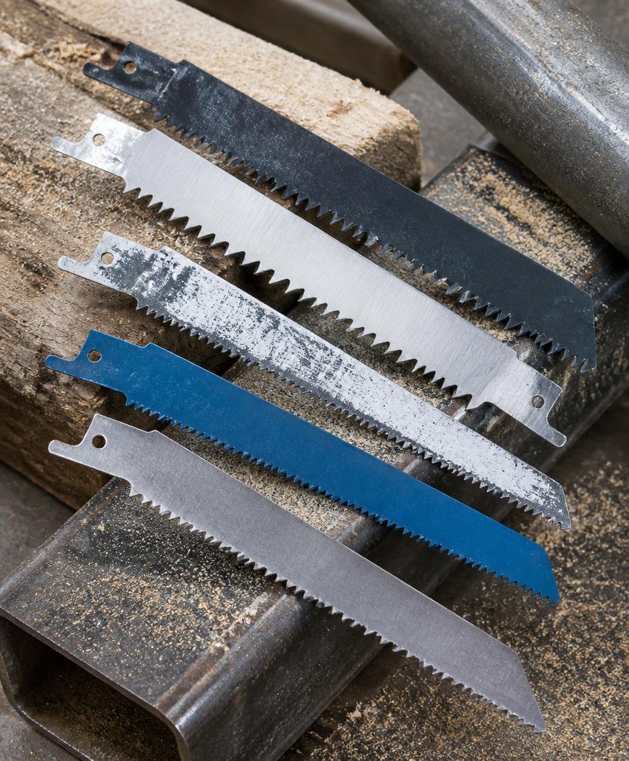 Reciprozaagbladen op hout en staal